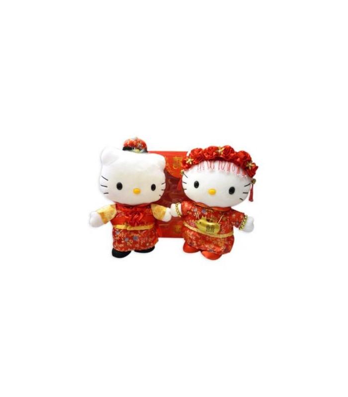 hello kitty wedding plush