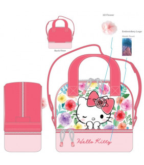 Hello Kitty Lunch Handbag: Floral