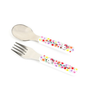 Hello Kitty Fork & Spoon Set: Floral