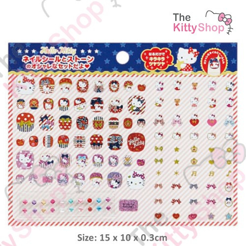 Hello Kitty Ston Ribbon Kids Nail Art Set - The Kitty Shop Hello Kitty Ston Ribbon Kids Nail Art Set - The Kitty Shop