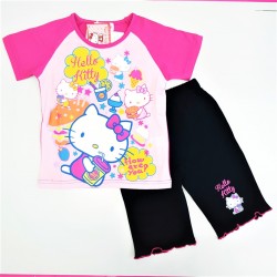 Hello Kitty T-Shirt Suit Pink Drink 130