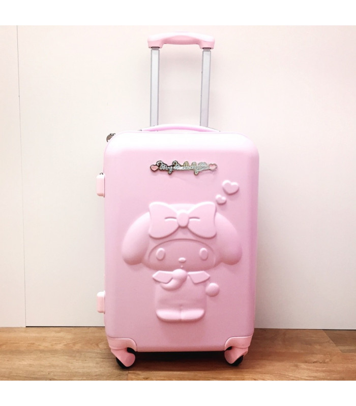 my melody rolling suitcase medium pink rlf