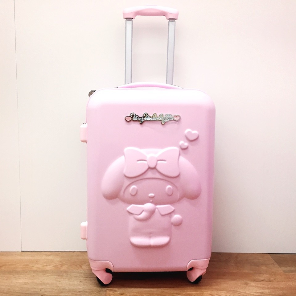 pink medium suitcase