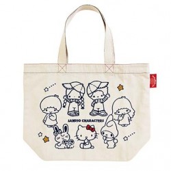 Assorted Characters Tote Bag: Bfw 70s White