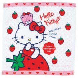 Hello Kitty Wash Towel: Strawberry