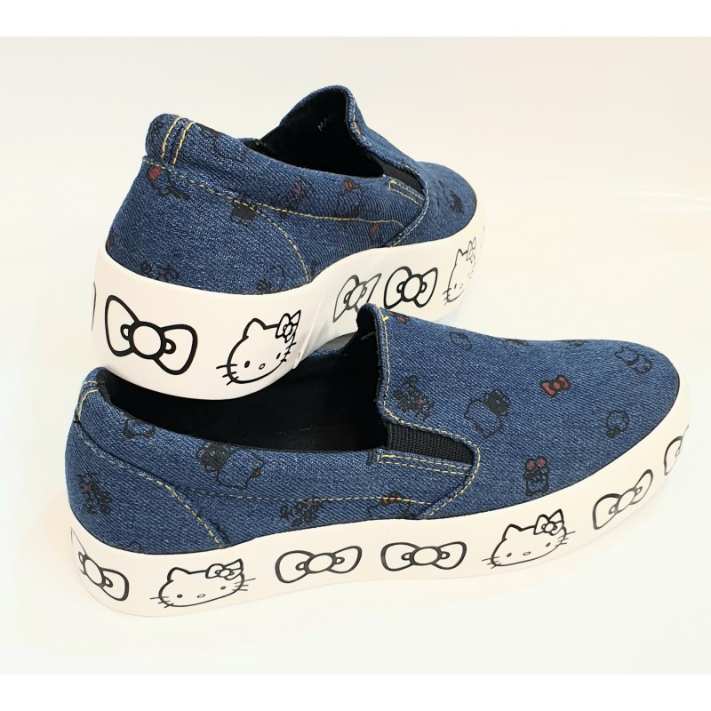 Hello  Kitty  Adult  Slip On Shoes  Large Denim The Kitty  Shop