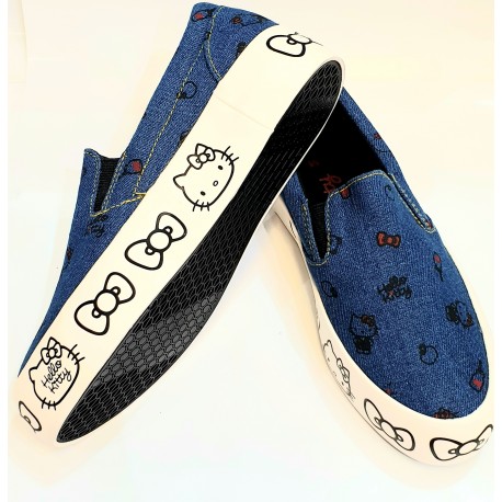  Hello  Kitty  Adult Slip On Shoes  Large Denim The Kitty  Shop