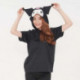 Kuromi D-Cut Hoodies T-Shirt Black L