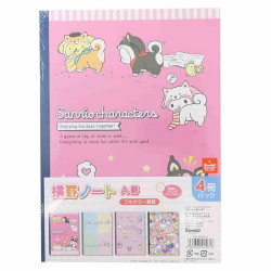 Assorted Characters Ruled Notebook 4P