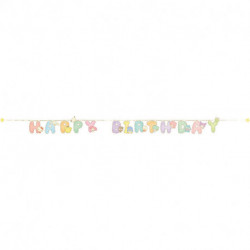 Assorted Characters Happy Birthday Decoration Banner Card :