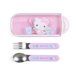 Hello Kitty Spoon & Fork Set in Travel Case :