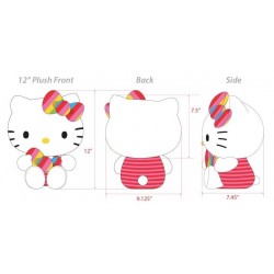 Hello Kitty 12-Inch Plush Rainbow