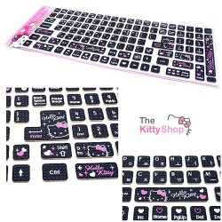 Hello Kitty Keyboard Sticker (Black)