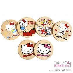 Hello Kitty Wooden Cup Coasters (2pcs)
