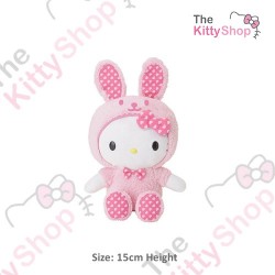 Hello Kitty Mascot Plush Rabbit Pink