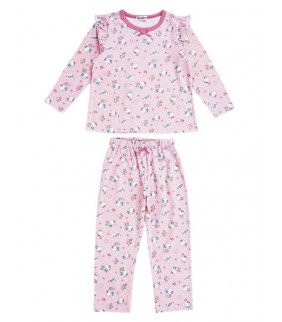 Hello Kitty Long Sleeve Pajamas: Pink 100