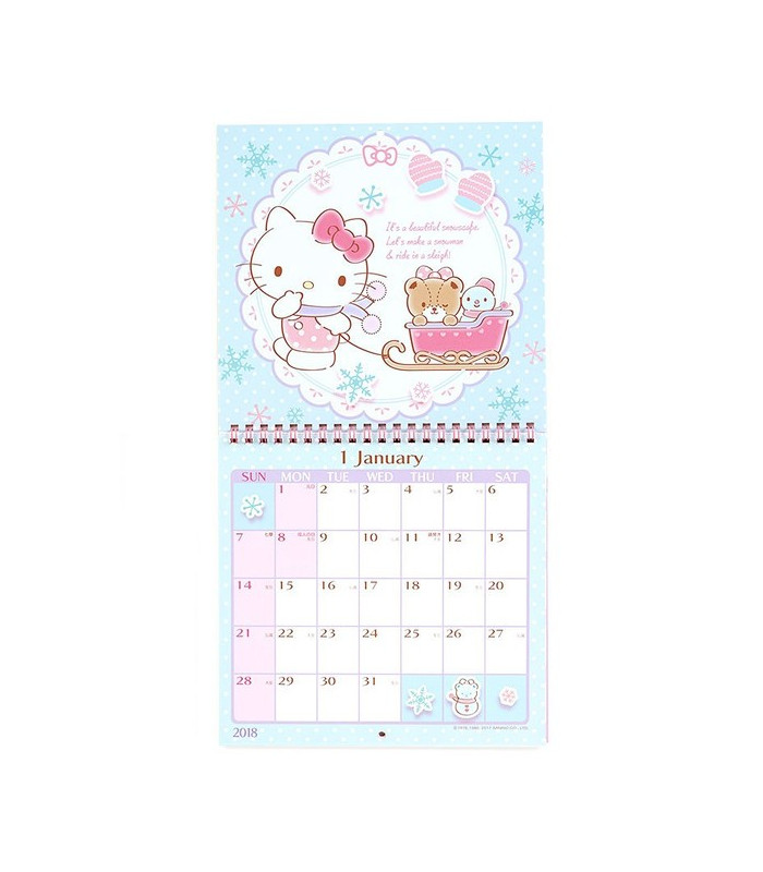 Hello Kitty Wall Calendar: Medium 2018