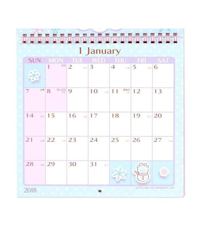 Hello Kitty Wall Calendar: Medium 2018