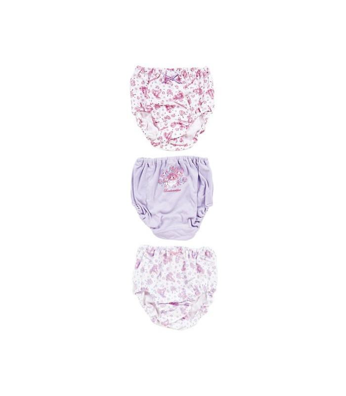 Bonbonribbon 3 Pk Panties: 120 Dot