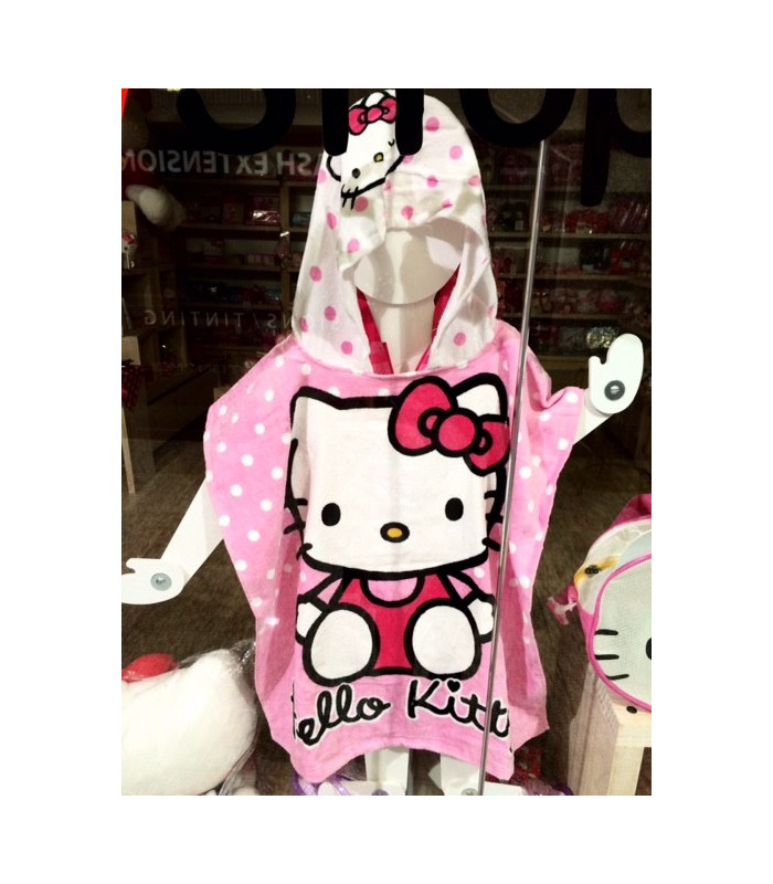 Hello Kitty Dotty Poncho Hooded Towel