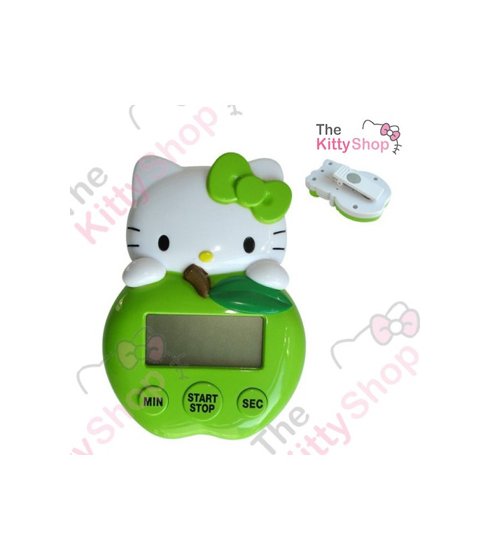 Hello Kitty Die-Cut Digital Kitchen Timer: Green Apple