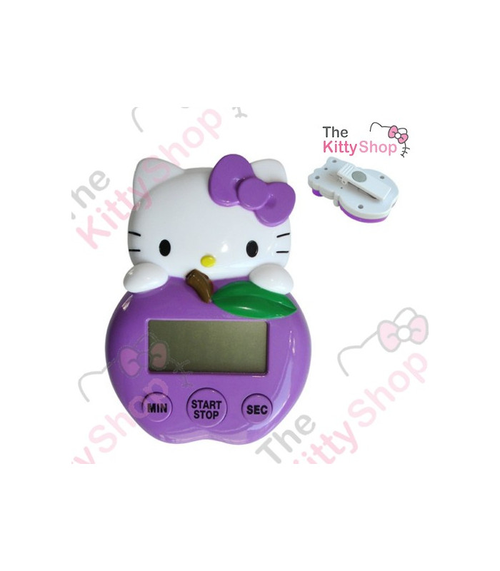 Hello Kitty Die-Cut Digital Kitchen Timer: Purple Apple