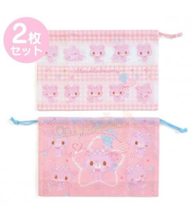 Mewkledreamy 2Pcs Lunch Dstring Bag: