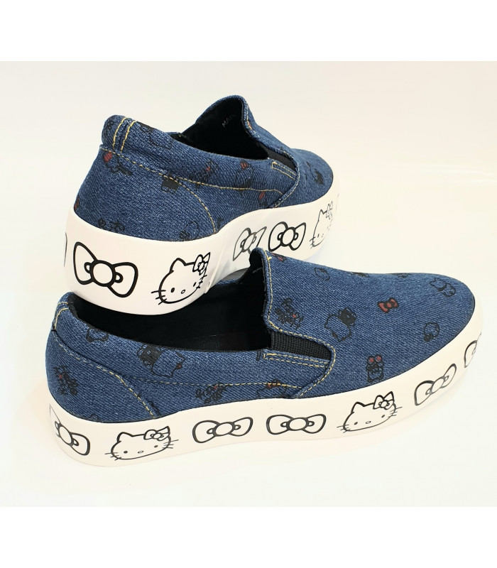 Hello Kitty Adult Slip-On Shoes: Medium Denim