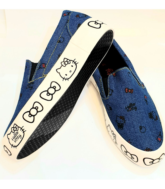 Hello Kitty Adult Slip-On Shoes: Medium Denim