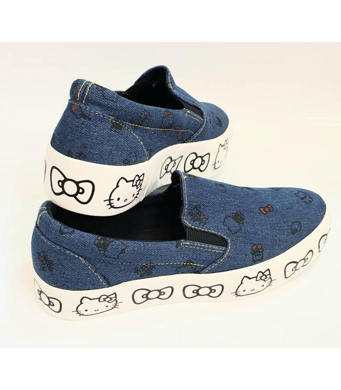 Hello Kitty Adult Slip-On Shoes: Large Denim