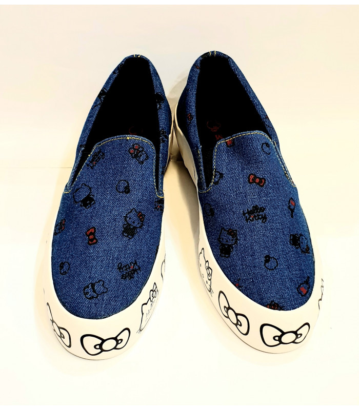 Hello Kitty Adult Slip-On Shoes: Large Denim