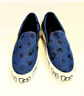 Hello Kitty Adult Slip-On Shoes: Medium Denim