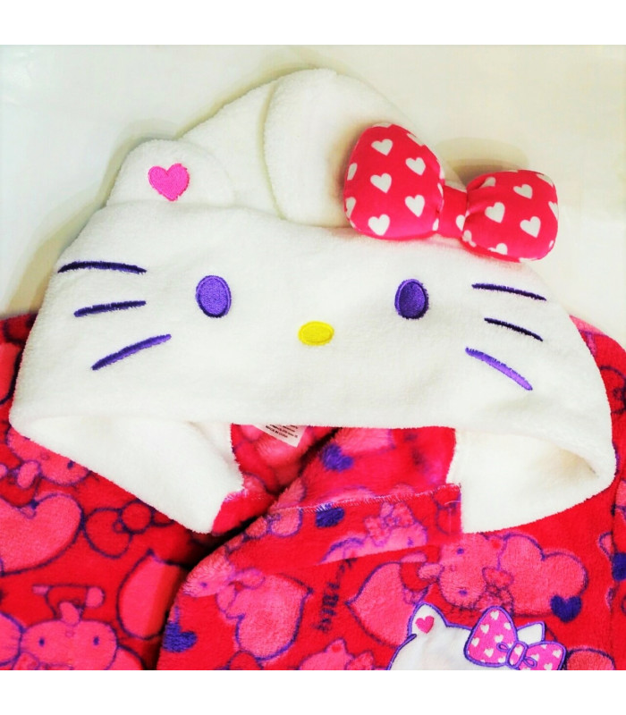 Hello Kitty Bath Robe Kids Heart