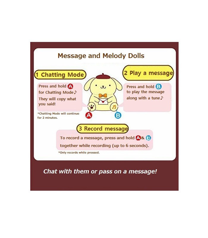 Pompompurin Message & Melody Doll :