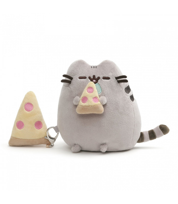 Pusheen With Pizza Gift Set - Plush & Keychain