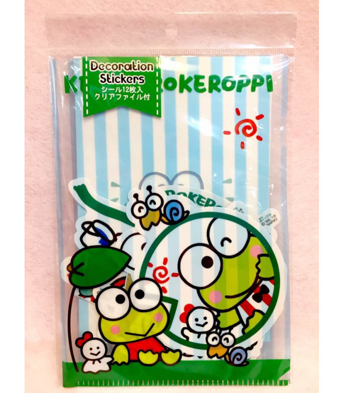 Keroppi Room Deco Stickers&File: