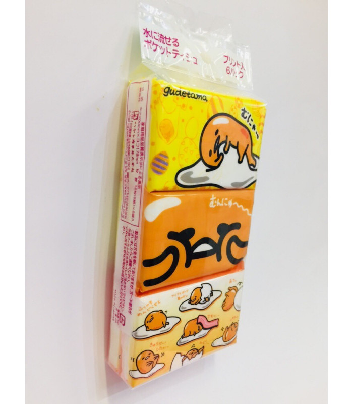 Gudetama Mini Pocket Tissue 6Pcs