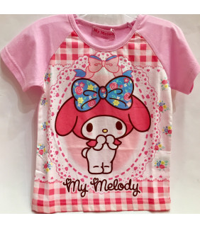 My Melody T-Shirt Pink Ribbon 100