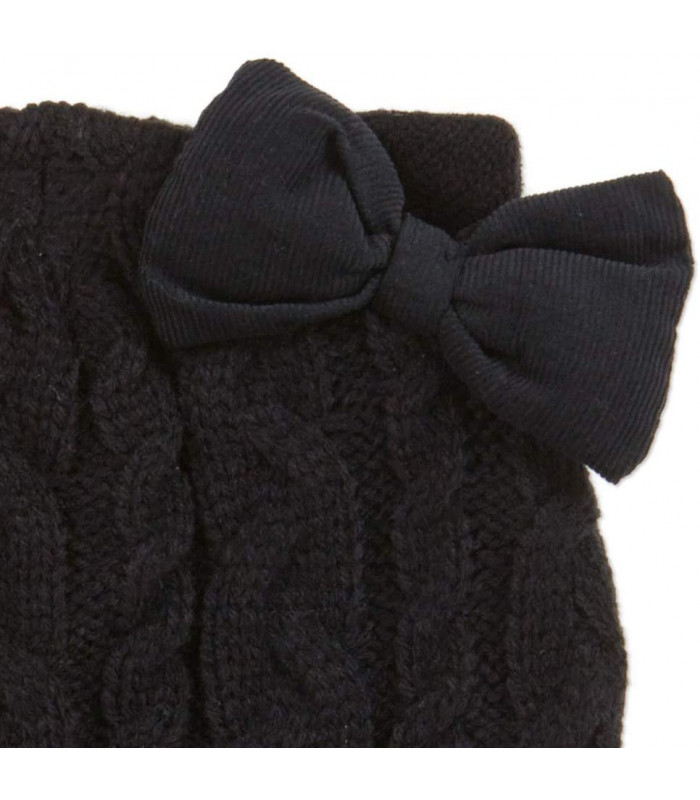 Hello Kitty Knit Cap: Black D-Cut