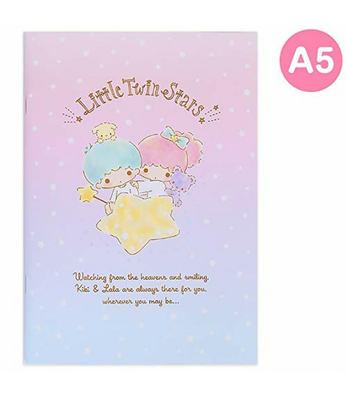 Little Twin Stars A5 Notebook Ruled: