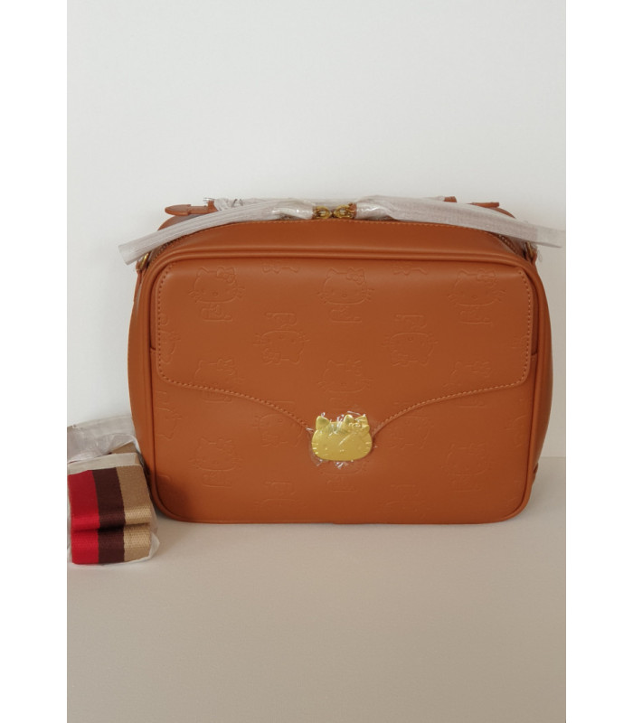 Hello Kitty Shoulder Bag M: Brown-Ltr