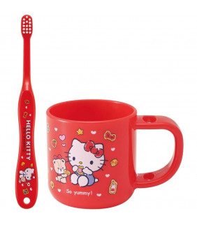 Hello Kitty Cup Toothbrush Set W Stand