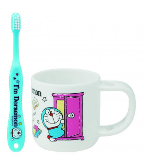 I'm Doraemon Cup Toothbrush Set W Stand
