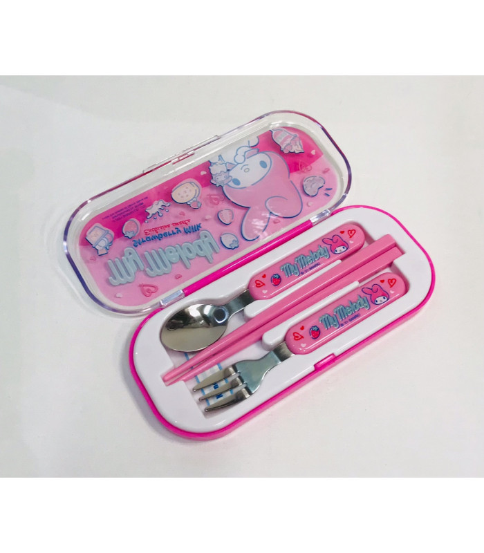 My Melody Cutlery in Case Set