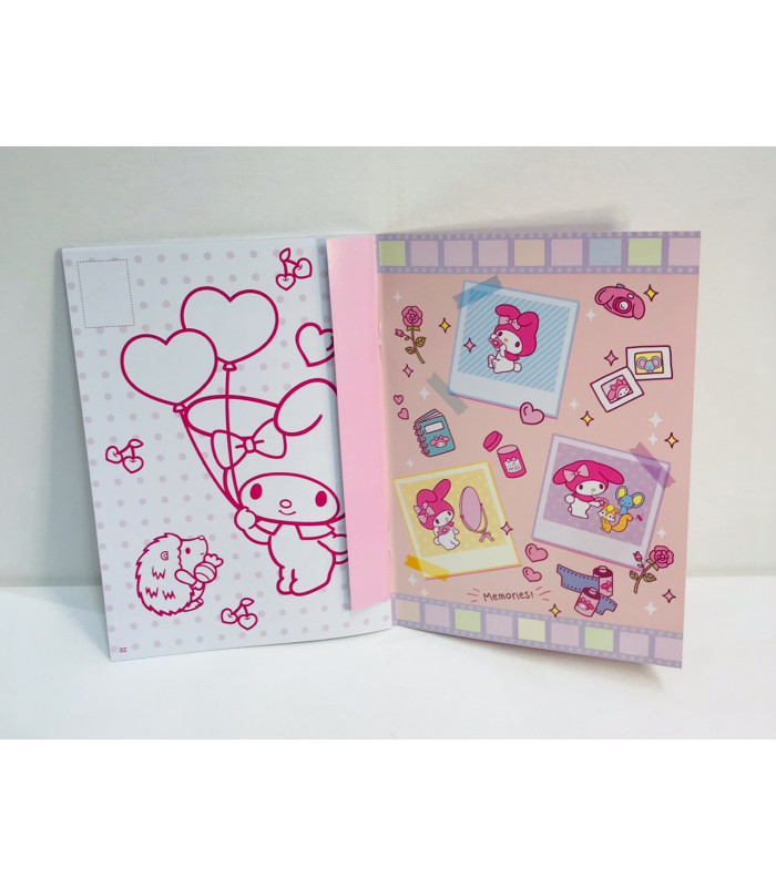 My Melody Coloring Book With Stickers L