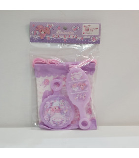 Bonbon Ribbon Mirror & Brush Set: Rose