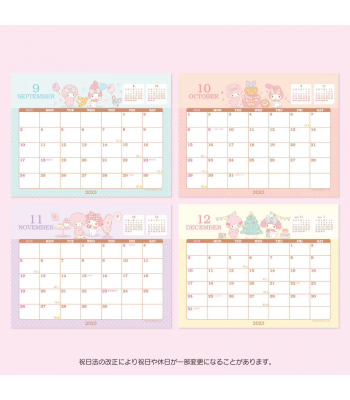 My Melody Desk Calendar: 2023