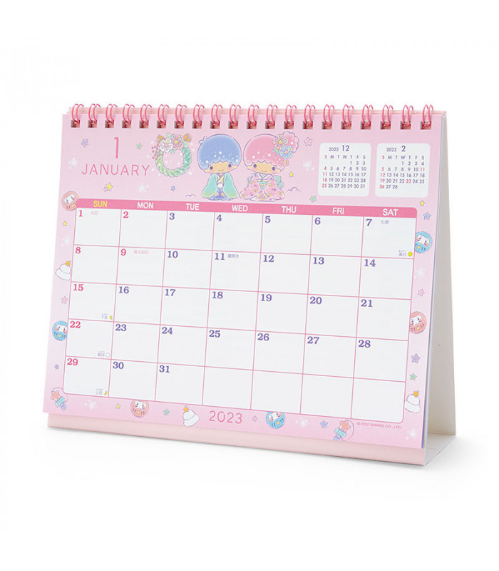 Little Twin Stars Desk Calendar: 2023