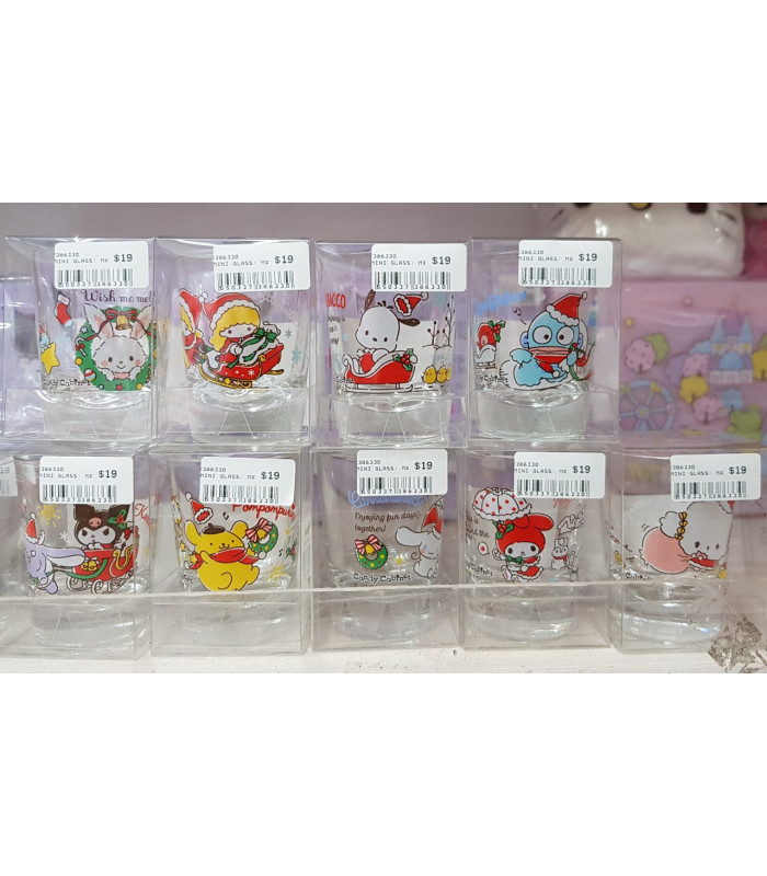 Assorted Characters Mini Glass: Christmas