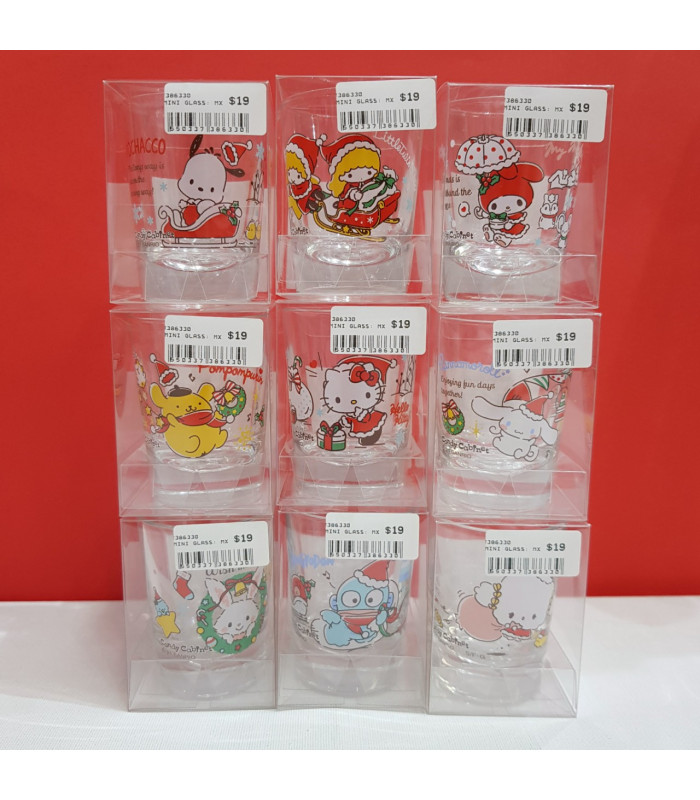 Assorted Characters Mini Glass: Christmas